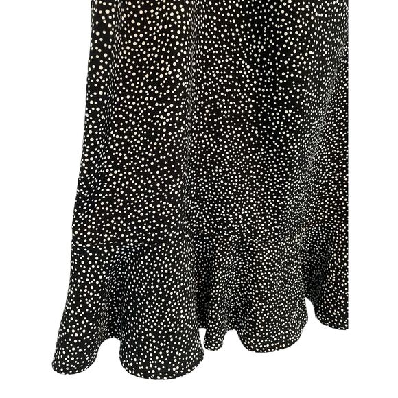 Christopher & Banks Black Polka Dot Midi Skirt size 16 - Picture 3 of 6